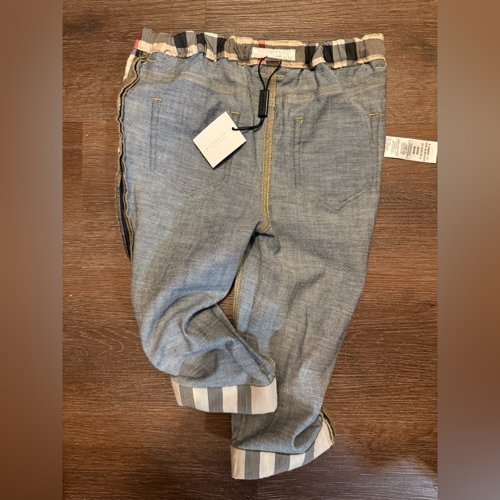 Burberry Baby/Kids Jeans with Classic novacheck plaid details USA Size 3Y NWT - Picture 4 of 11